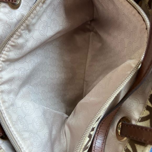 Michael Kors Jet Set Monogram Tote Brown leather straps - Picture 12 of 13